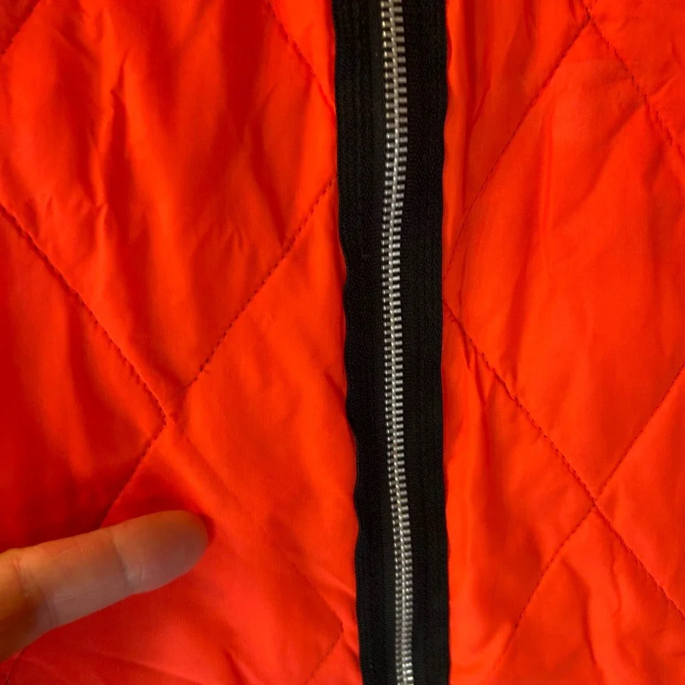 Vintage Reversible Camo Blaze Orange Mens Medium Quilted Hunting Vest USA Made